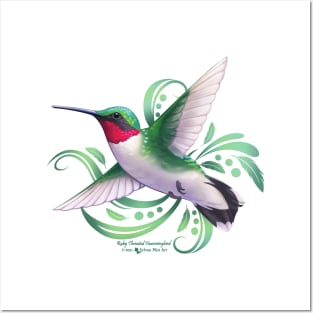 Ruby Throated Hummingbird Posters and Art